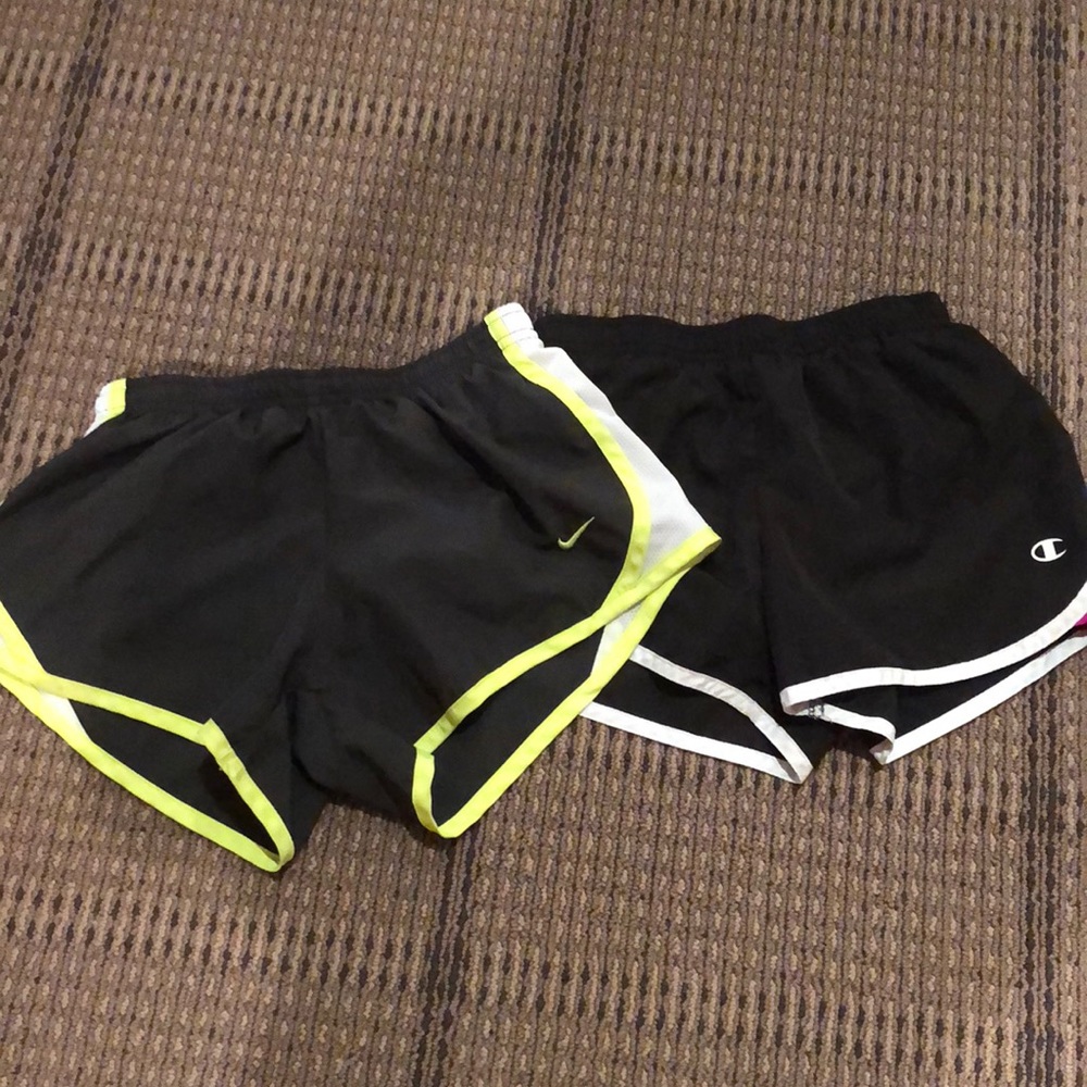 Nike shorts and champion shorts